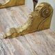 Pair of Louis XV style wall consoles in gilded wood