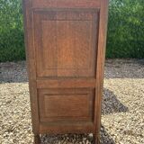Antique bedside table in wood and marble