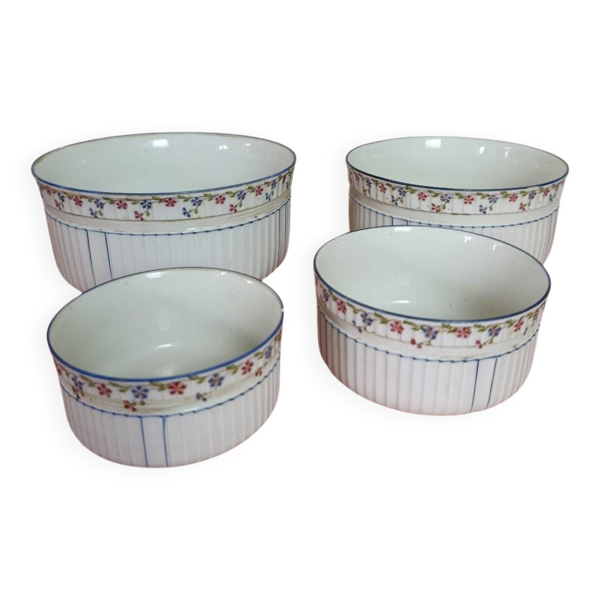 Saladiers gigognes en porcelaine fine décorée