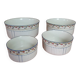 Nested porcelain salad bowls decorated