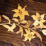 Napoleon III style floral marquetry work table / hairdresser's table.