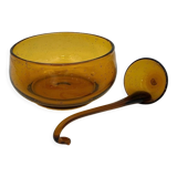 Vintage sangria, glass punch cut Biot, 1970s