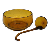 Vintage sangria, glass punch cut Biot, 1970s