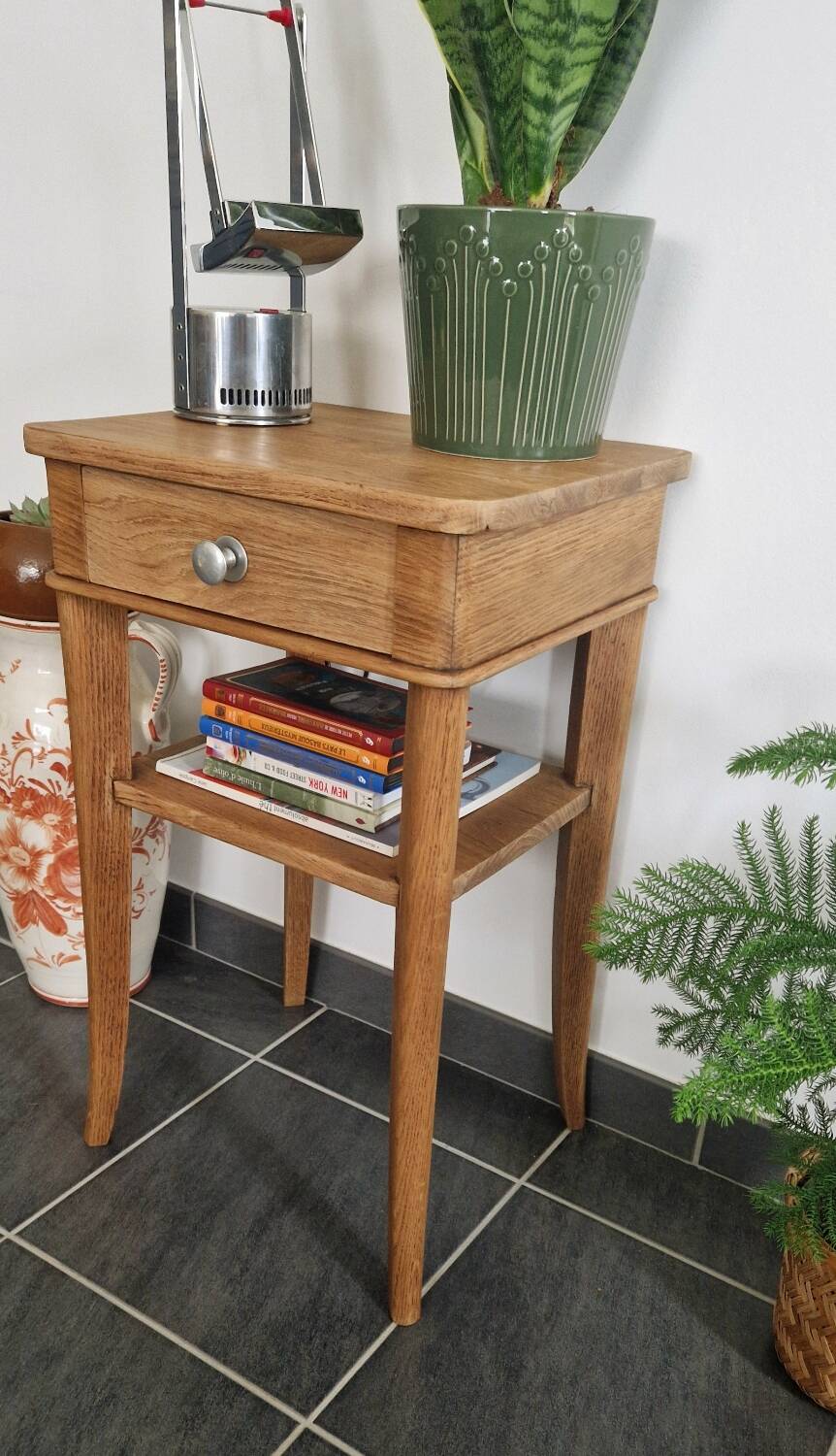 1940s oak side table