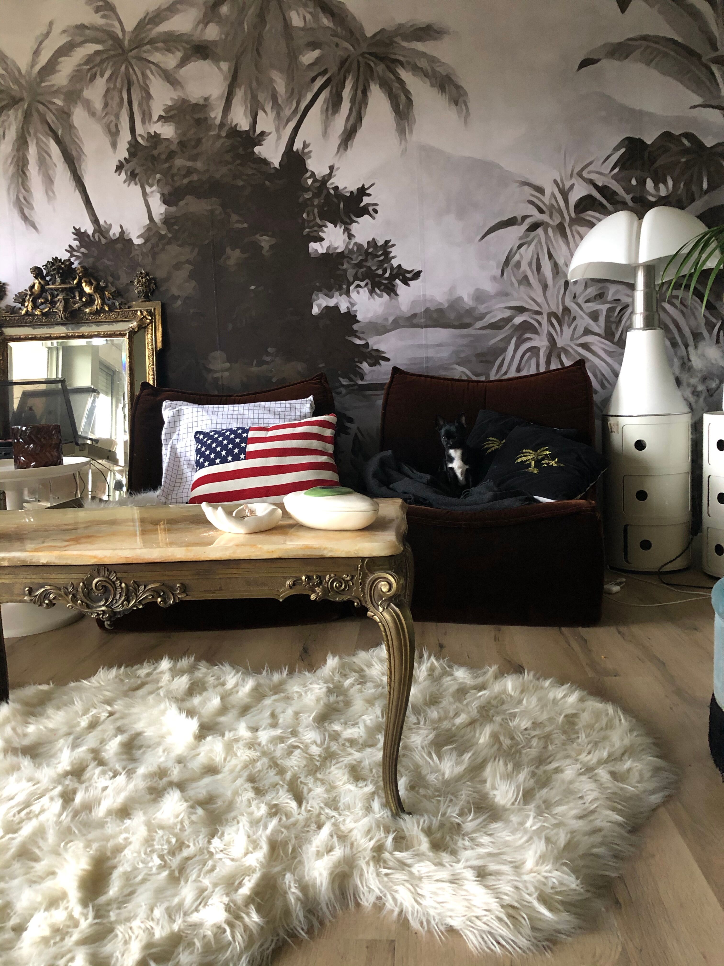Marble and gold coffee table