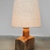 Vintage ceramic table lamp earth tones