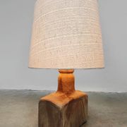 Vintage ceramic table lamp earth tones
