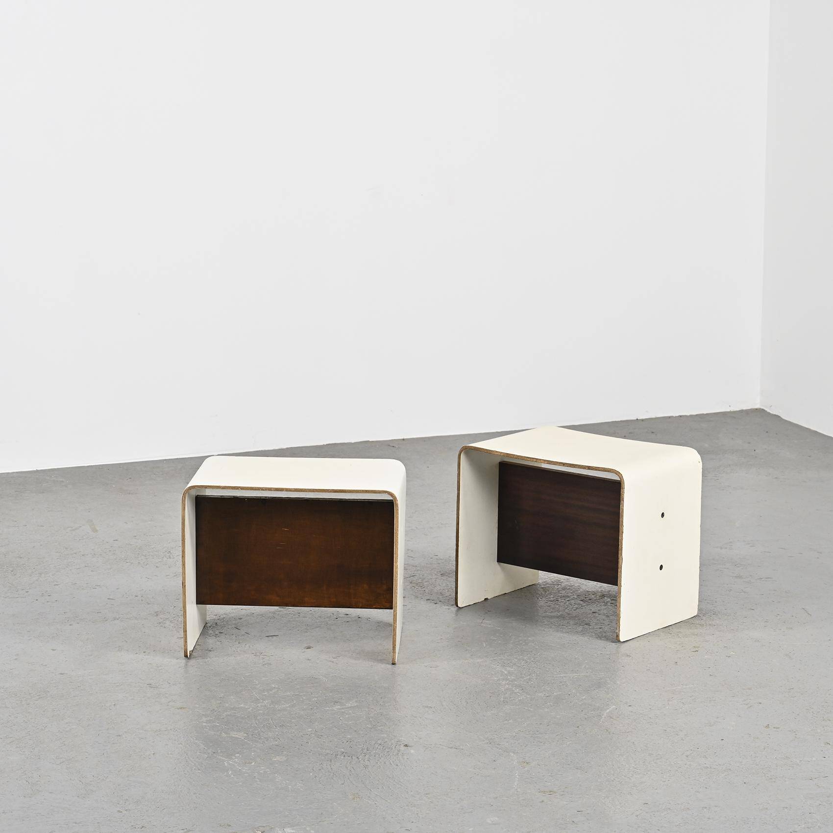 Pair of bedside tables by Pierre Guariche, circa 1968