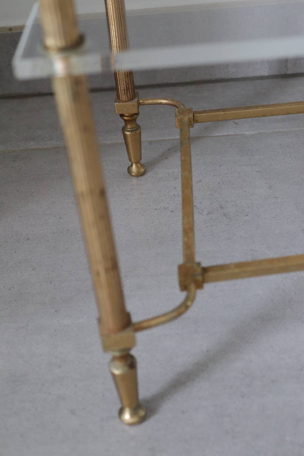 Vintage Green Marble Side Table