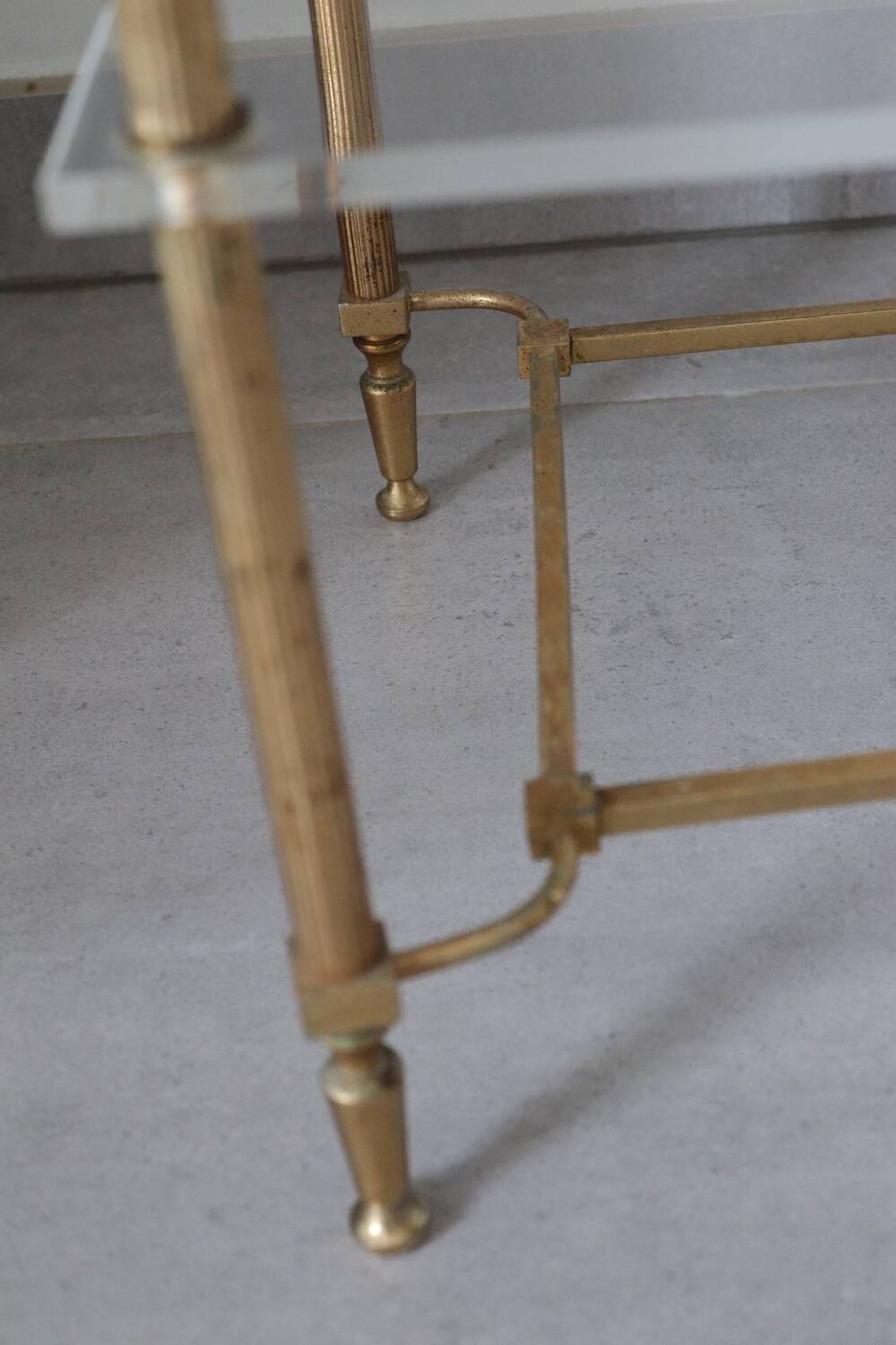 Table d'appoint en marbre vert vintage