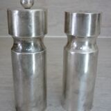 Ermetic salt and pepper shaker by Stéphane Prud'homme in silver metal