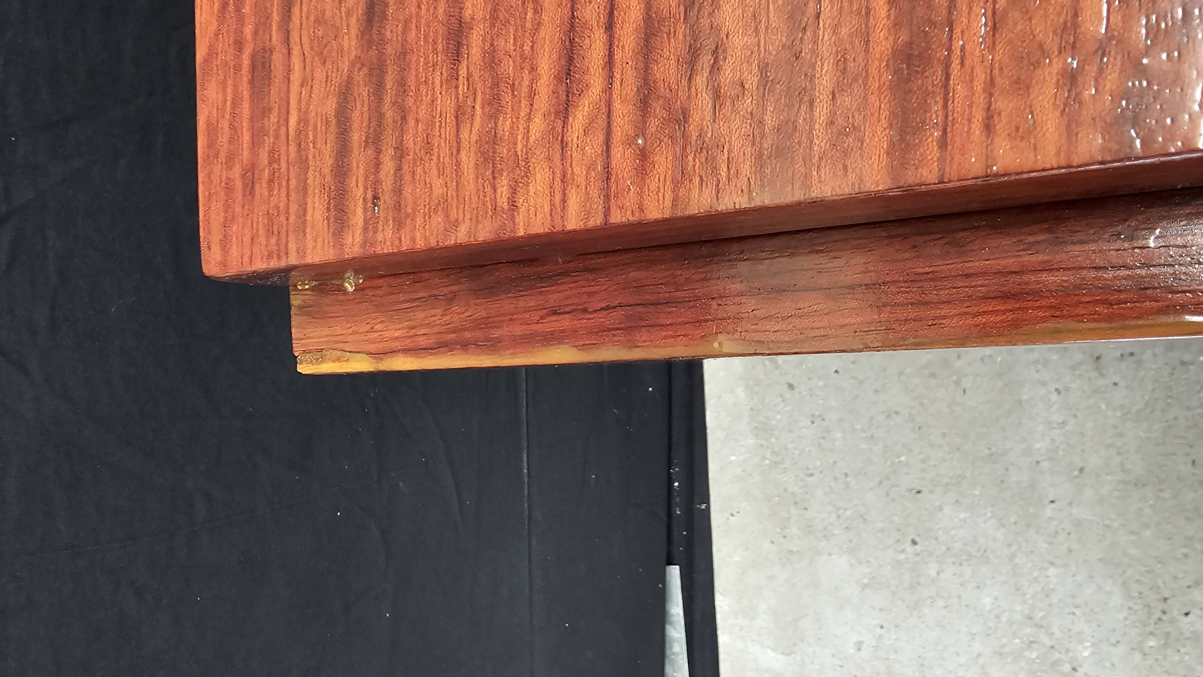 Art Deco buffet by Saddier & Fils in solid rosewood and veneer.