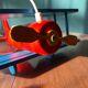Airplane wooden pendant light
