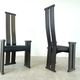 Post modern high back dining chairs, set of 6, 1970s