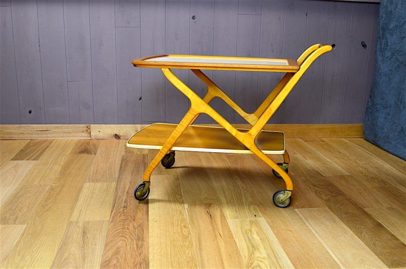 Scandinavian trolley in blond cherry 1960