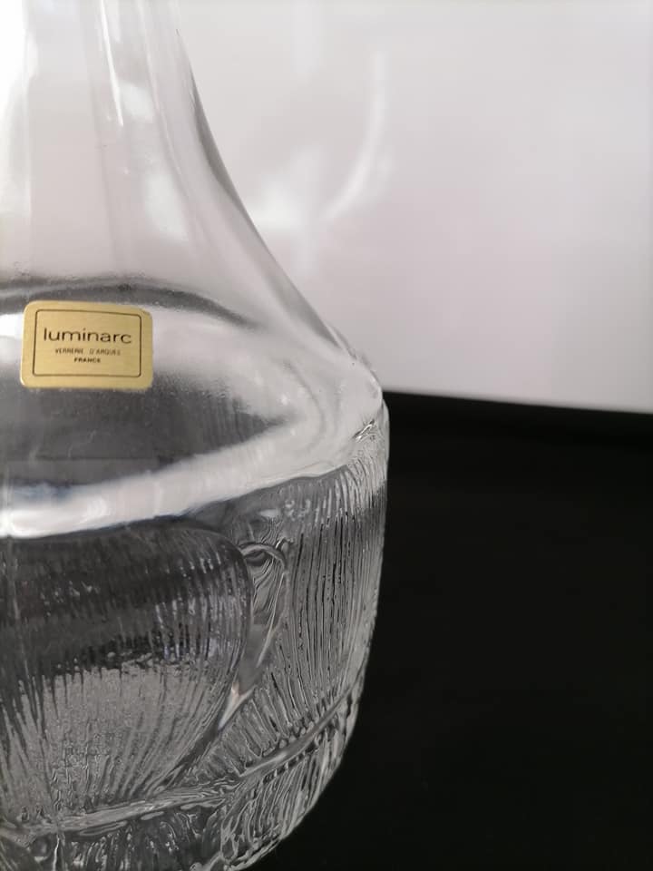 Vintage sweetener carafe in cut glass