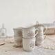 Vintage porcelain cups Country Market Collection made in Japan floral pattern