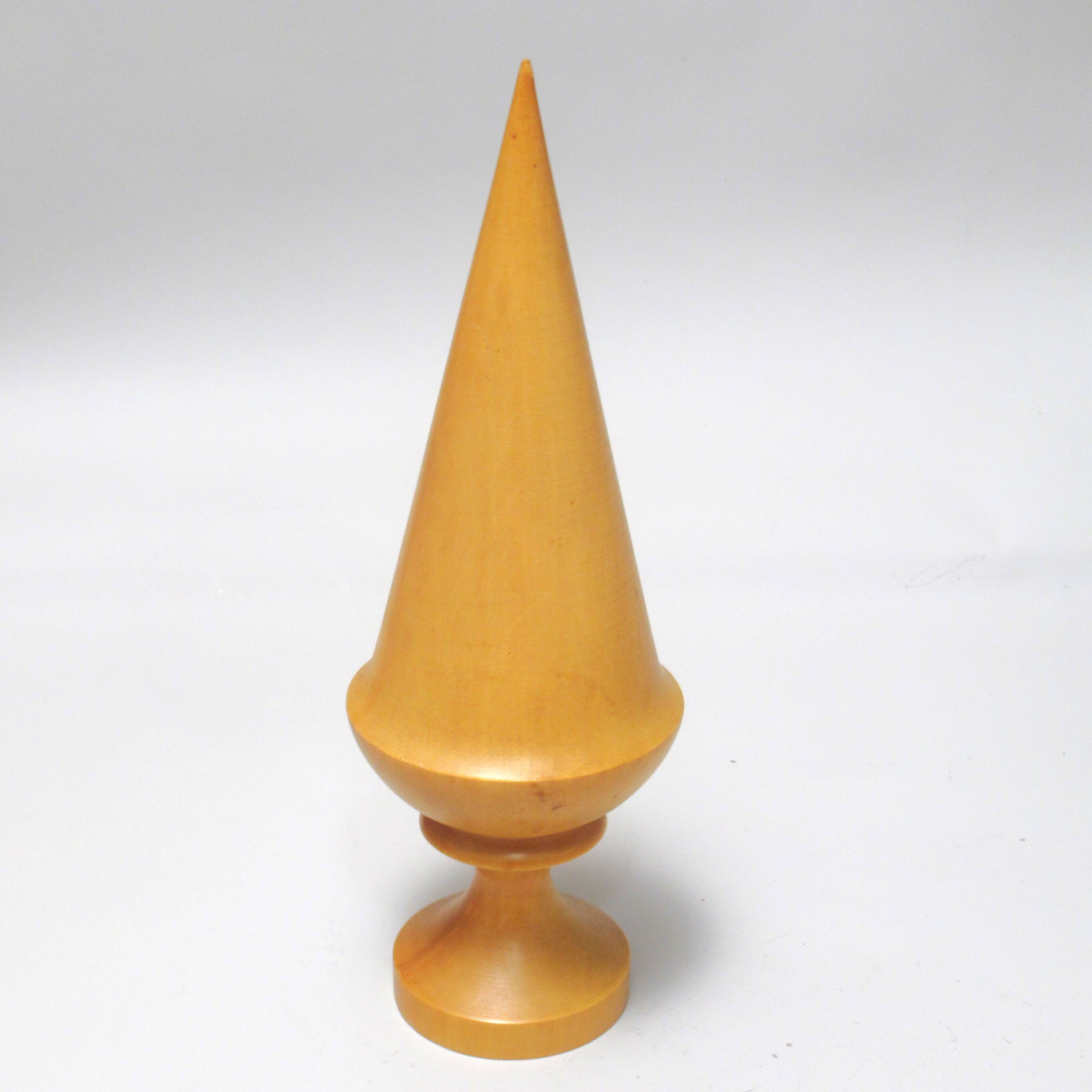 Turned wood obelisk sculpture