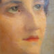 Oil portrait on canvas carved wooden frame