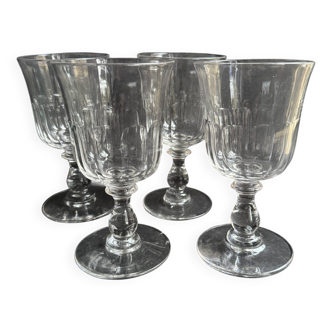 4 Verres Baccarat service Chaulnes - XIXème