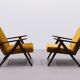 Mid-century Easy Model B armchair - 310 Var in Goldenrod velvet