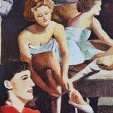 Painting on canvas former ballet dancers signed