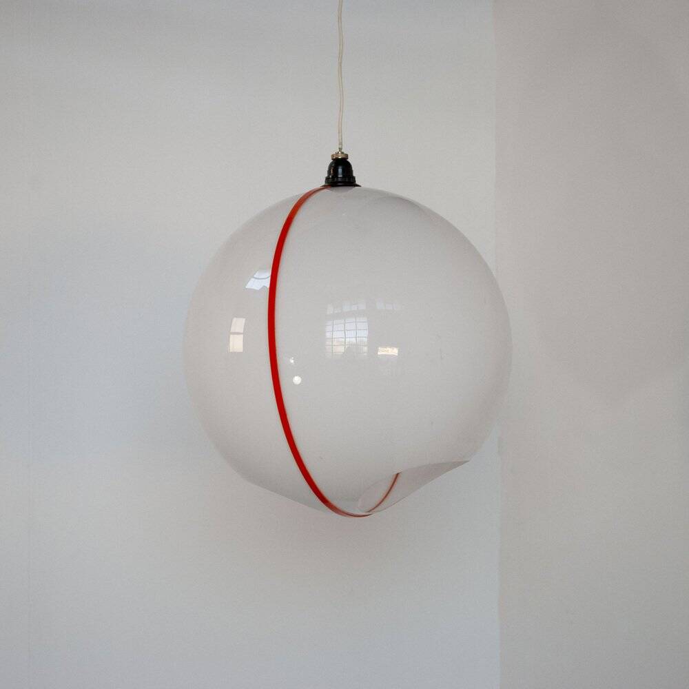 Space Age hanging lamp in plastic, Italy, 1970s