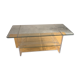 Plexiglas coffee table and glass