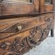 Glass-fronted walnut cabinet – 18th century – Verriau