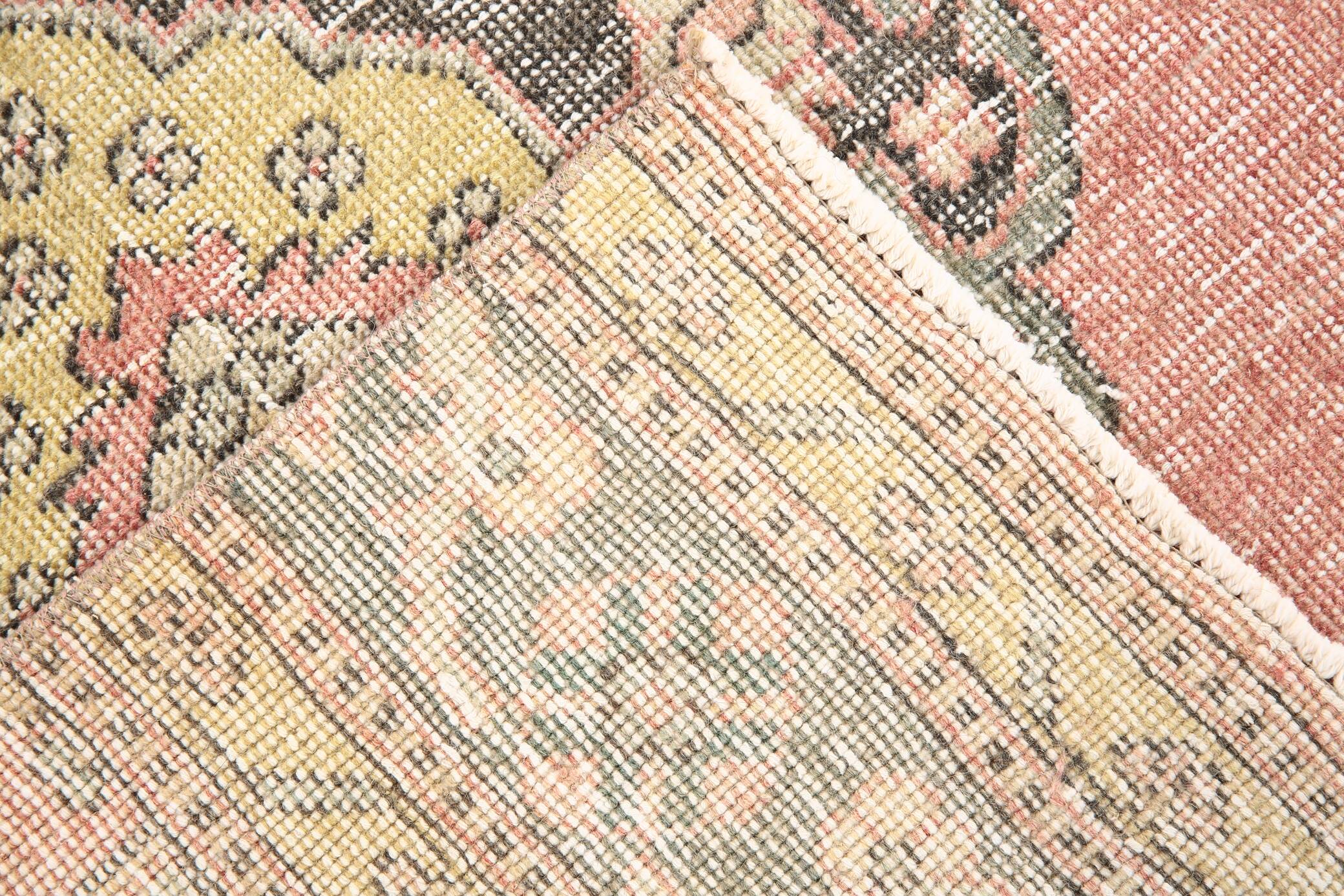 3x12 Soft Pastel Pink Turkish Runner Rug, 85x383Cm SK 5659