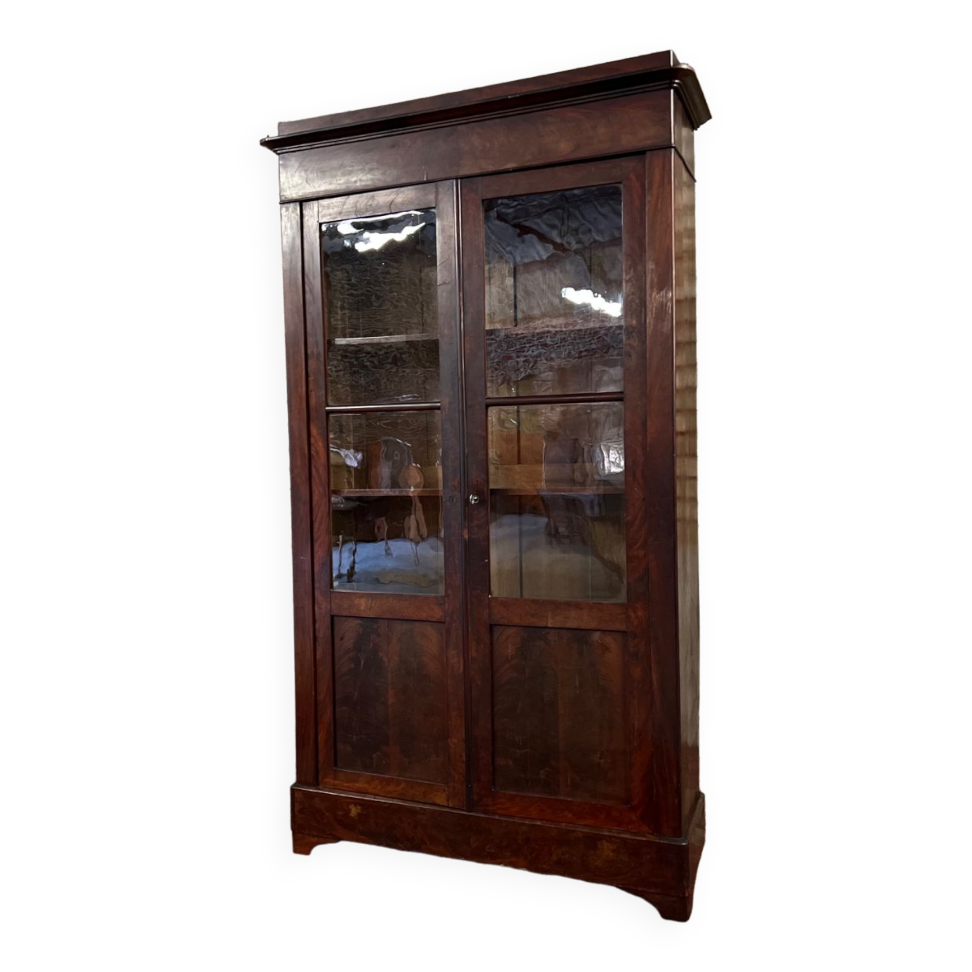 Mahogany showcase bookcase Louis Philippe XIX century