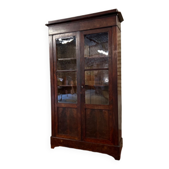 Mahogany showcase bookcase Louis Philippe XIX century