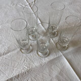 5 flûtes à champagne en cristal Année 70