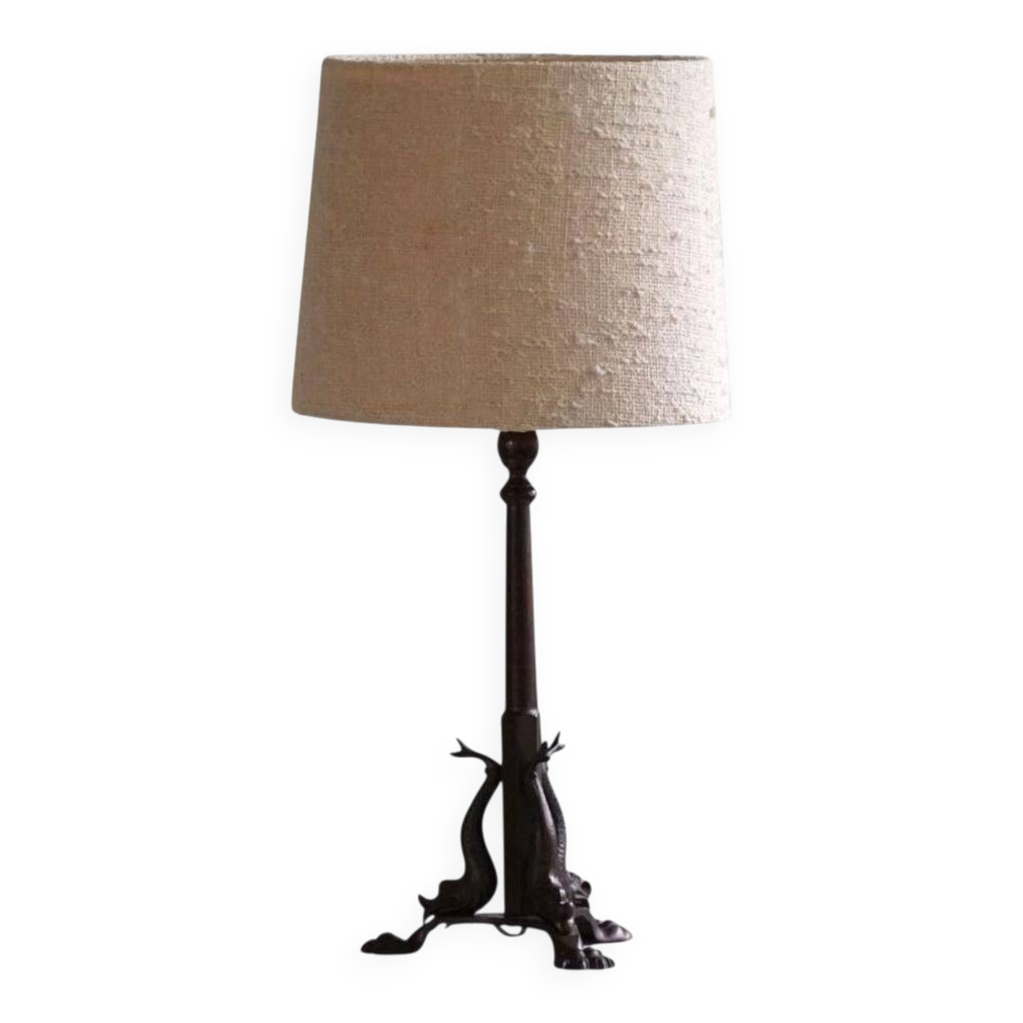 Danish table lamp, Jugendstil, Art Nouveau, in bronze, 1920s.