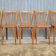 Set of 5 antique signed Baumann bistro chairs