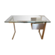 Modernist stainless steel desk by Paul Legeard for Dom. 1970