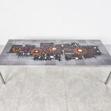 Vintage ceramic coffee table by Perignem, 1960s