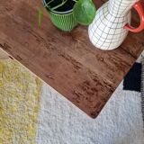 Small antique farmhouse table in wood – vintage rustic desk