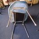 Paire fauteuils bleus et chromé lounge design 1970