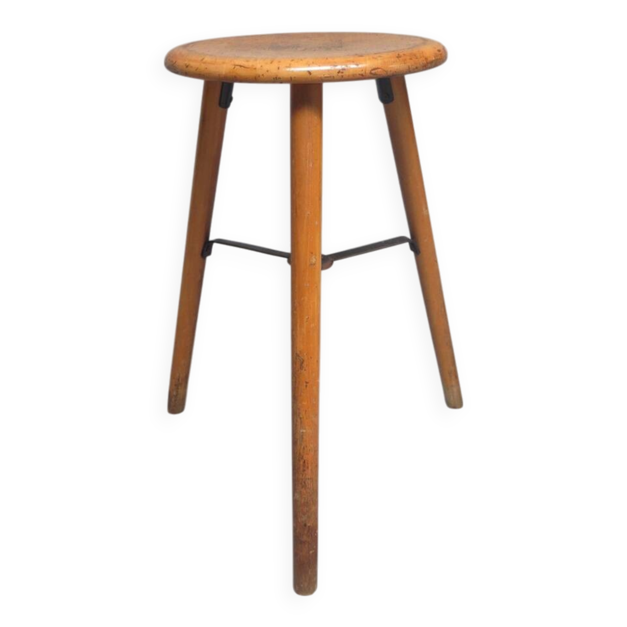 High Beech Stool, Denmark, 1960s