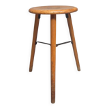 High Beech Stool, Denmark, 1960s