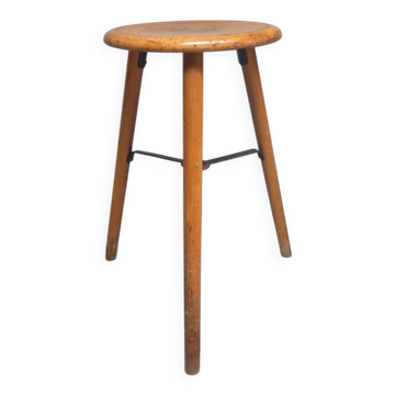 High Beech Stool, Denmark, 1960s