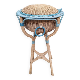 Rattan sewing cabinet