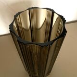 1970 smoked glass vase