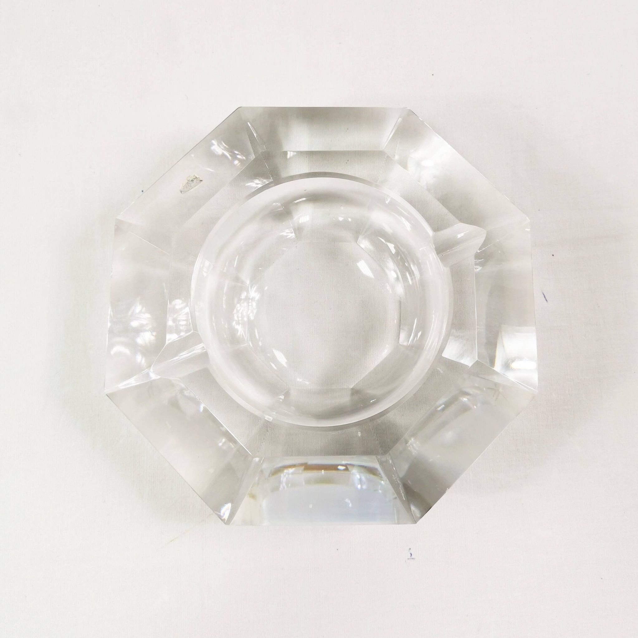 Large crystal ashtray, Belgium 1960s