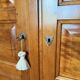 3-door wardrobe in solid cherry wood