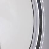 Vintage 1970s round wall mirror in chrome-plated metal, italian design