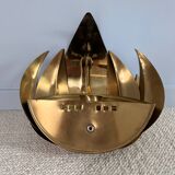 Italian wall lamp in gilded brass