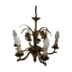 Golden metal chandelier