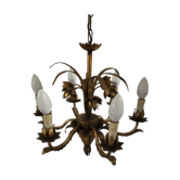 Golden metal chandelier